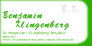 benjamin klingenberg business card